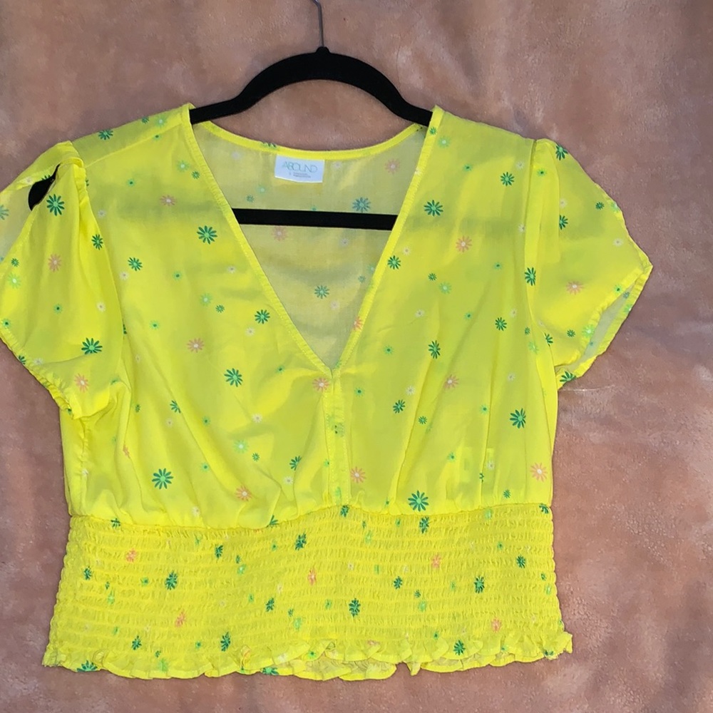 Floral waist crop top